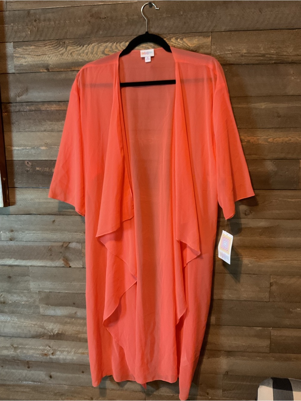 Lularoe Shirley Kimono Solid Peach Coral Women’s Size Medium. NWT